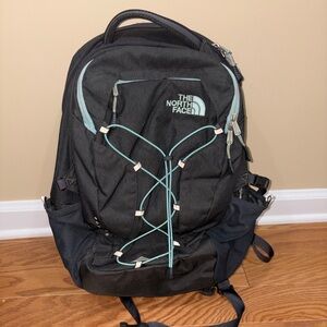 The North Face Black/Teal Backpack
